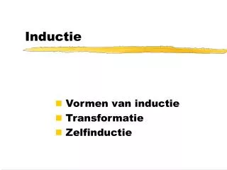 inductie
