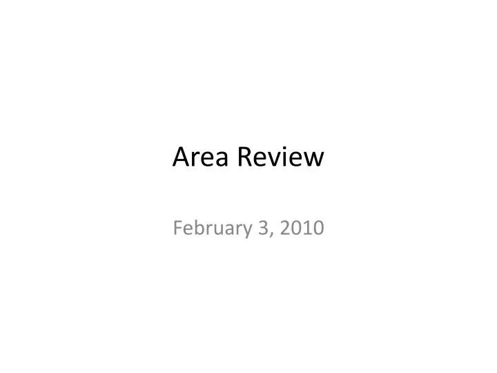 area review