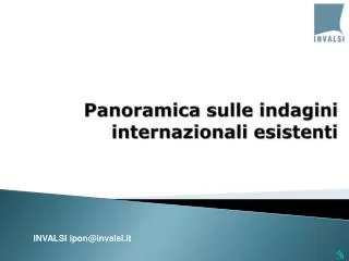 panoramica sulle indagini internazionali esistenti