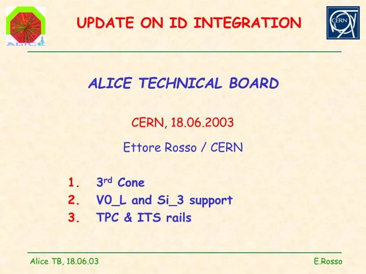 update on id integration