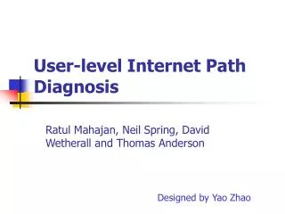 User-level Internet Path Diagnosis