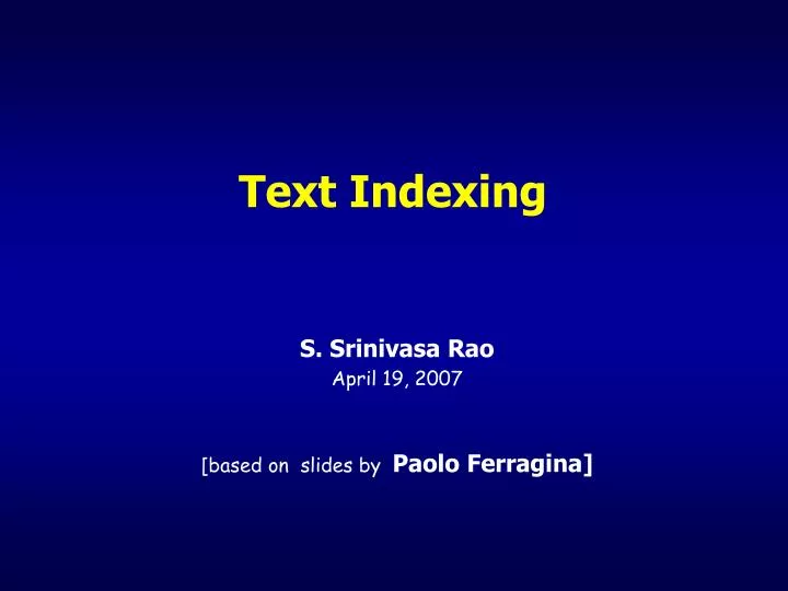 text indexing