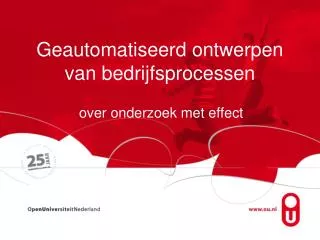 geautomatiseerd ontwerpen van bedrijfsprocessen