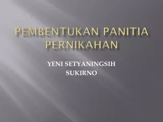 pembentukan panitia pernikahan