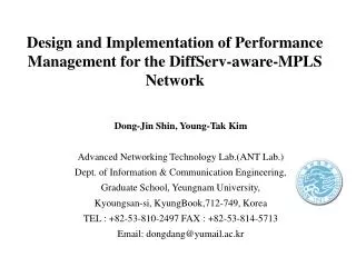 Design and Implementation of Performance Management for the DiffServ-aware-MPLS Network