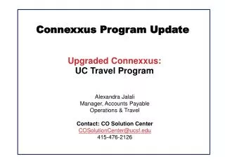 Connexxus Program Update