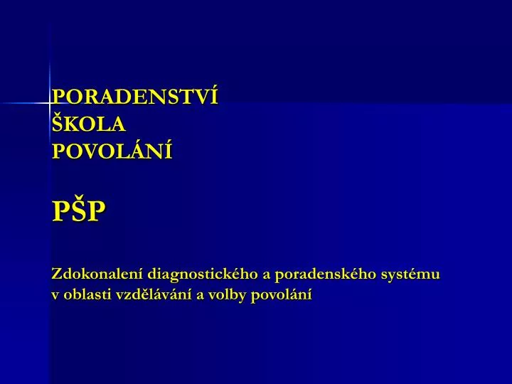 poradenstv kola povol n p p