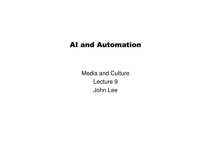 ai and automation