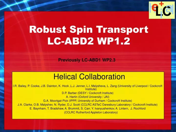 robust spin transport lc abd2 wp1 2