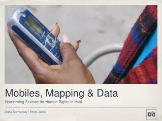 Mobiles, Mapping &amp; Data