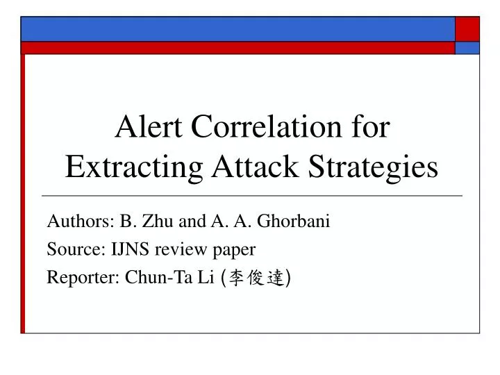 alert correlation for extracting attack strategies