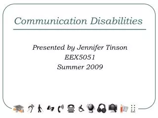 Communication Disabilities