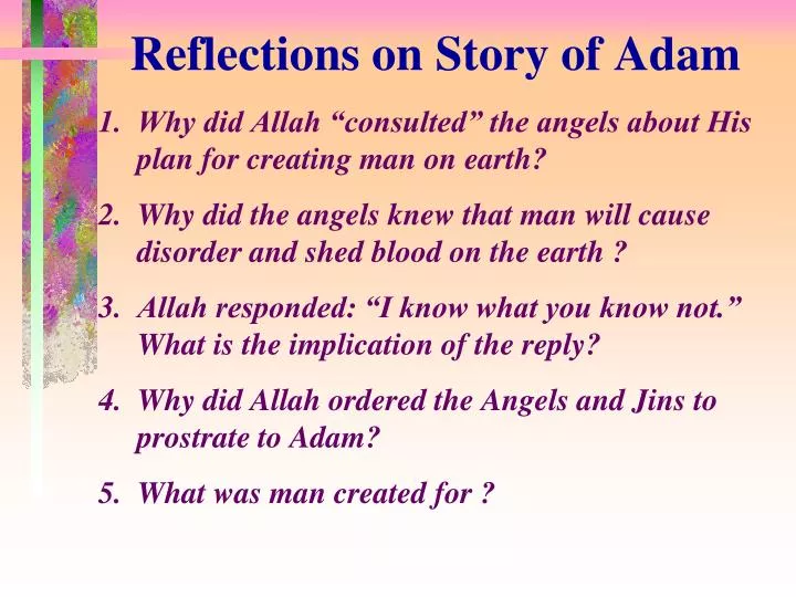reflections on story of adam