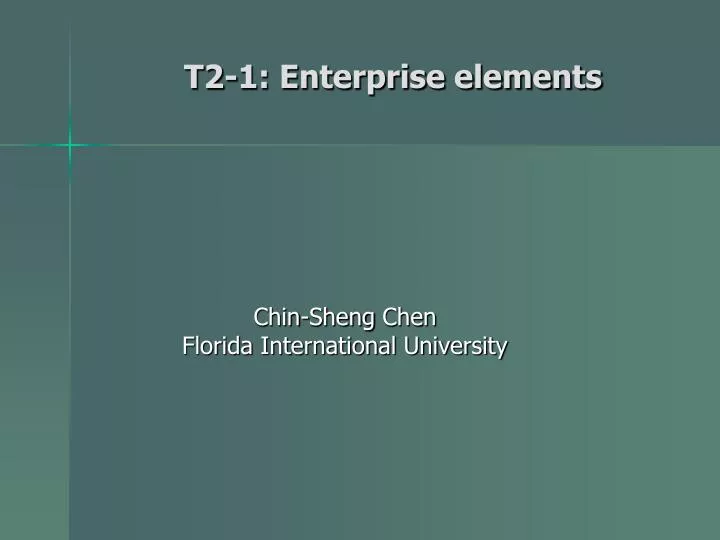 t2 1 enterprise elements