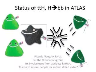 Status of ttH , H ? bb in ATLAS