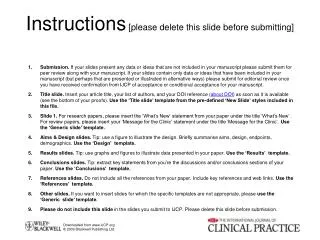 instructions please delete this slide before submitting