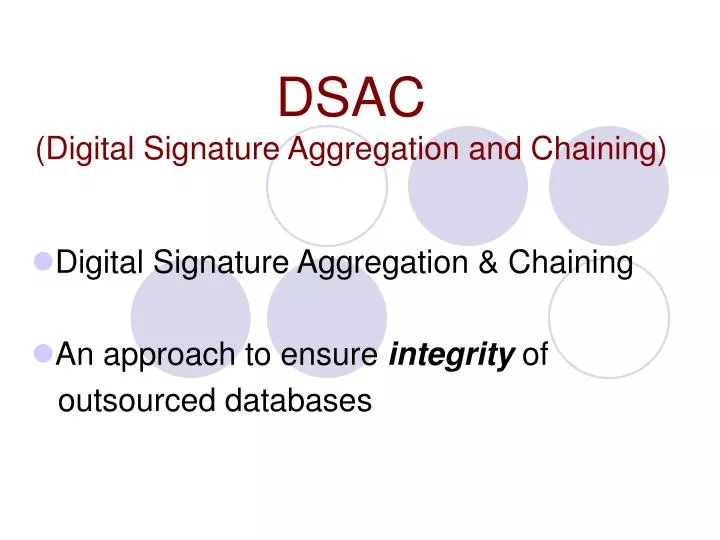 dsac digital signature aggregation and chaining