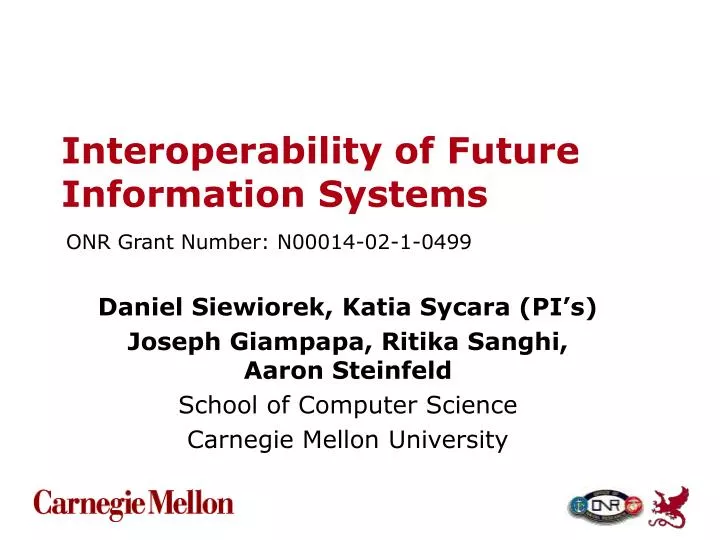 interoperability of future information systems