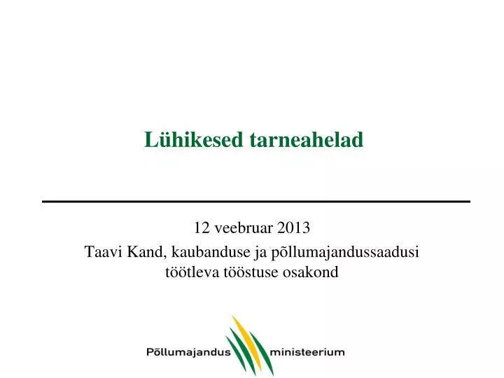 l hikesed tarneahelad