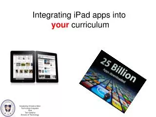 Integrating iPad apps into your curriculum