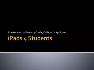 iPads 4 Students