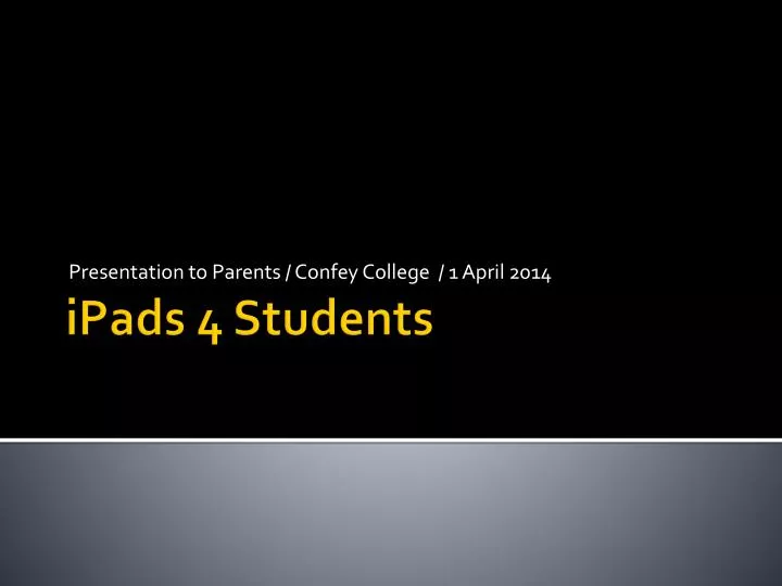 presentation to parents confey college 1 april 2014