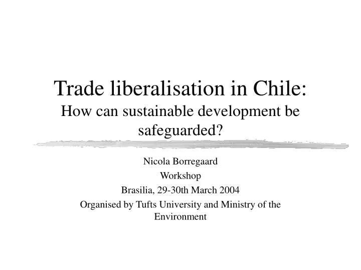 trade liberalisation in chile how can sustainable development be safeguarded