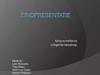 flying surveillance vliegende bewaking