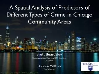 A Spatial Analysis of Predictors of Different Types of Crime in Chicago Community Areas