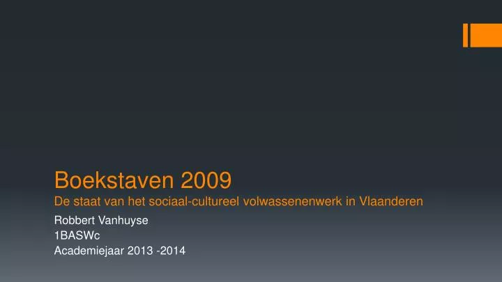 boekstaven 2009 de staat van het sociaal cultureel volwassenenwerk in vlaanderen