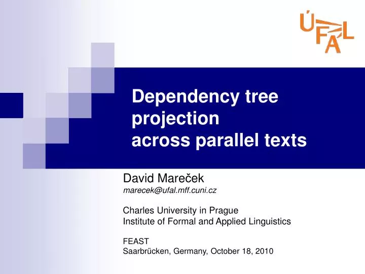 dependency tree projection across parallel texts