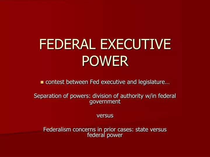federal executive power