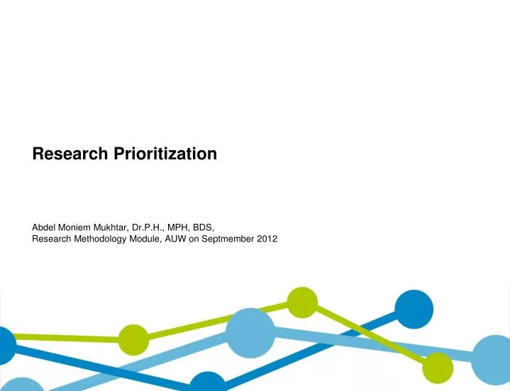 research prioritization