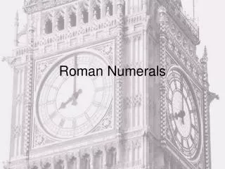 Roman Numerals