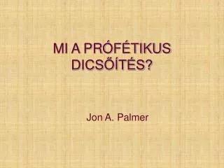 jon a palmer