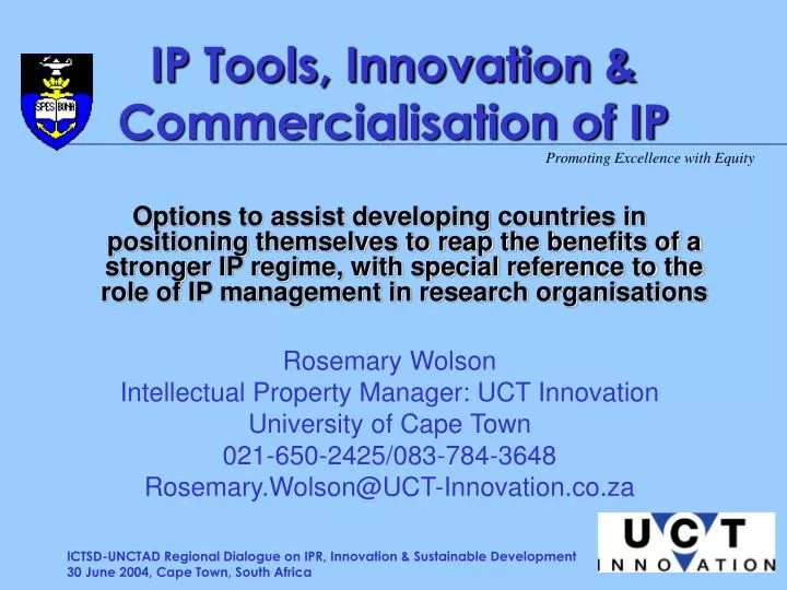 ip tools innovation commercialisation of ip