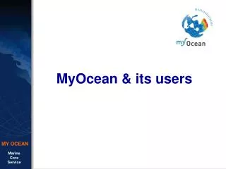 MyOcean &amp; its users