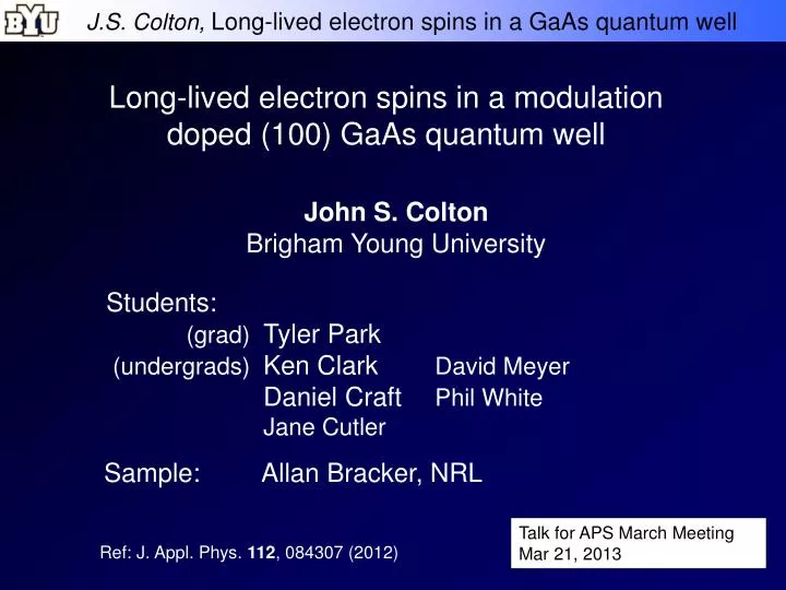 long lived electron spins in a modulation doped 100 gaas quantum well