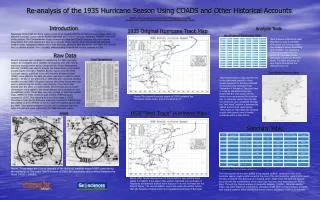 Re-analysis of the 1935 Hurricane Season Using COADS and Other Historical Accounts