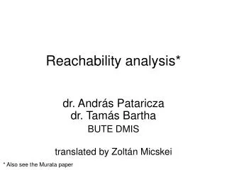 Reachability analysis*