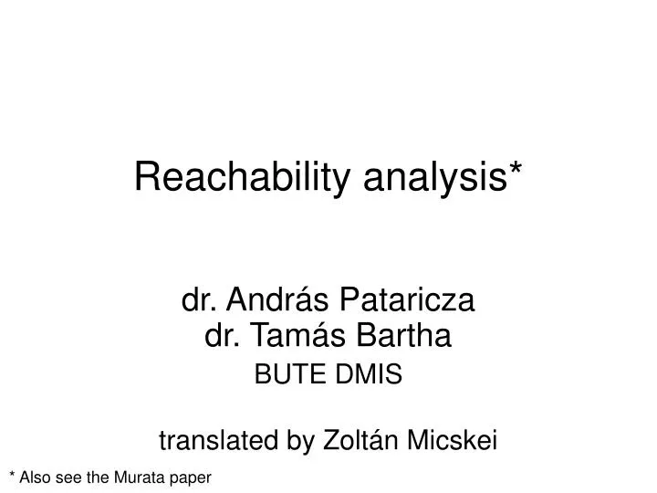 reachability analysis