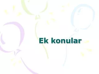 ek konular