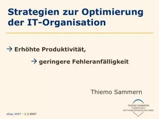 strategien zur optimierung der it organisation