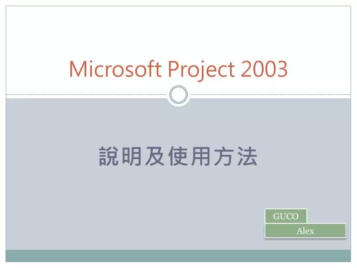 microsoft project 2003
