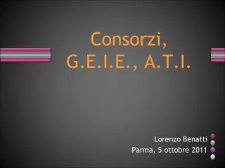 consorzi g e i e a t i