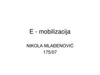 e mobilizacija