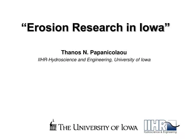 erosion research in iowa