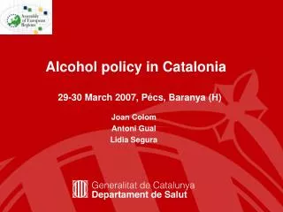 Alcohol policy in Catalonia