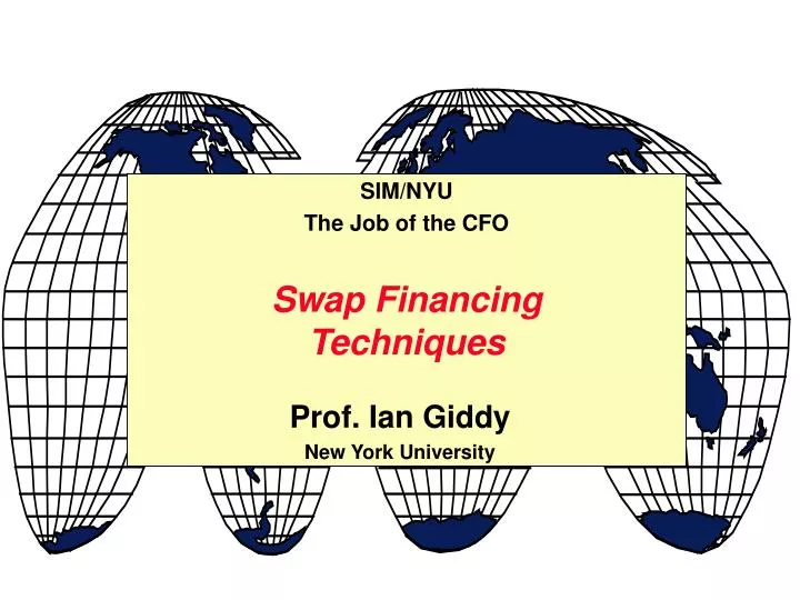 swap financing techniques