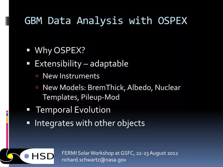 gbm data analysis with ospex